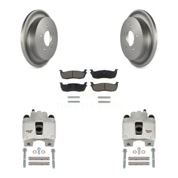 Rear Disc Brake Caliper Coated Rotors And Ceramic Pads Kit For Lincoln Blackwood KCG-100104C