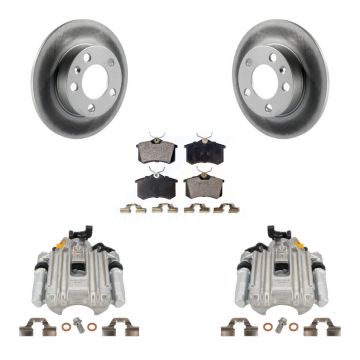 Rear Disc Brake Caliper Coated Rotors And Ceramic Pad Kit For Volkswagen Jetta Golf City KCG-100104T