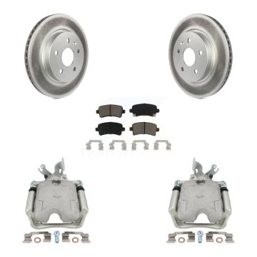 Rear Disc Brake Caliper Coated Rotors And Ceramic Pads Kit For Buick LaCrosse Allure KCG-100105C