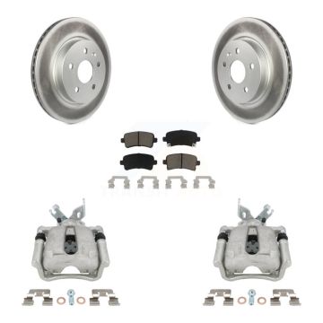 Rear Disc Brake Caliper Coated Rotors And Ceramic Pads Kit For Buick Regal LaCrosse 2.4L KCG-100107C