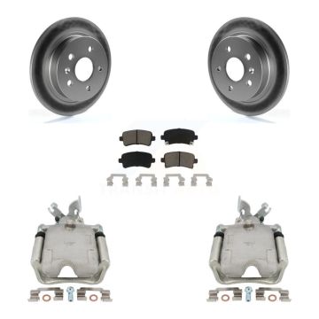 Rear Brake Caliper Coat Rotors Ceramic Pad Kit For Buick Regal LaCrosse With Solid Rotor KCG-100108C