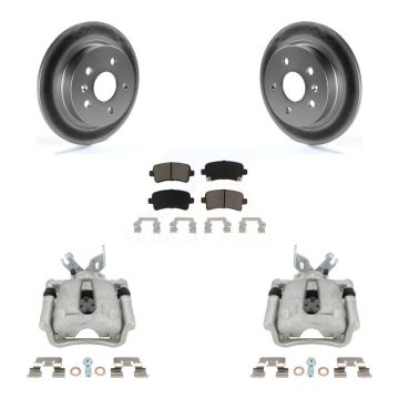 Rear Brake Caliper Coat Rotors Ceramic Pad Kit For Buick Regal LaCrosse Chevrolet Malibu KCG-100109C