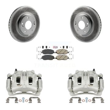 Front Disc Brake Caliper Coated Rotor And Ceramic Pad Kit For 2007-2009 Hyundai Santa Fe KCG-100109N