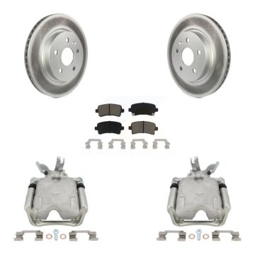 Rear Disc Brake Caliper Coated Rotors And Ceramic Pads Kit For Chevrolet Malibu KCG-100110C