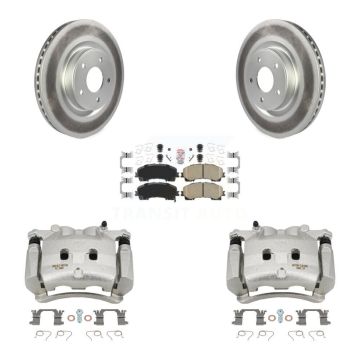 Front Disc Brake Caliper Coated Rotors And Ceramic Pads Kit For INFINITI Q50 QX50 Q60 KCG-100111N