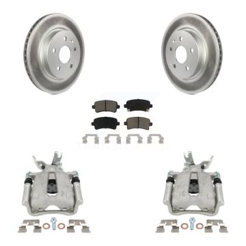 Rear Disc Brake Caliper Coated Rotors And Ceramic Pads Kit For Chevrolet Malibu Limited KCG-100112C