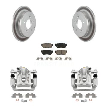 Rear Disc Brake Caliper Coated Rotors And Ceramic Pads Kit For 2006-2009 Hyundai Azera KCG-100113C