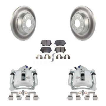 Rear Disc Brake Caliper Coated Rotors And Ceramic Pads Kit For Volkswagen Tiguan CC KCG-100116T
