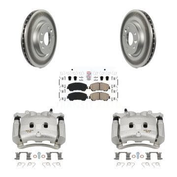 Front Brake Caliper Coat Rotors Ceramic Pad Kit For Nissan Rogue Without 3rd Row Seating KCG-100121N