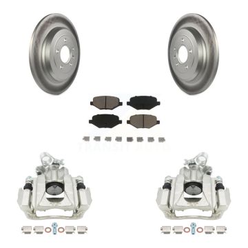 Rear Brake Caliper Coat Rotors Ceramic Pad Kit For Ford Explorer Flex Taurus Lincoln MKT KCG-100123C