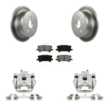 Rear Brake Caliper Coat Rotors Semi-Metallic Pad Kit For Lexus RX350 RX330 Toyota RX400h KCG-100123S
