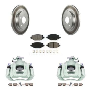 Rear Disc Brake Caliper Coated Rotors And Semi-Metallic Pads Kit For Ram C/V KCG-100126S