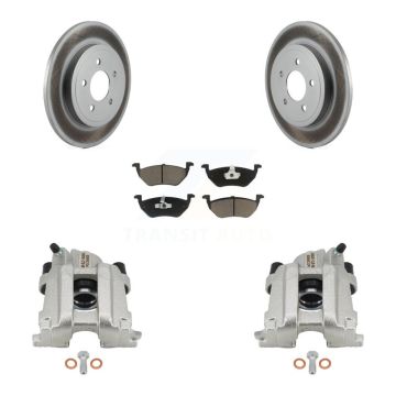 Rear Disc Brake Caliper Coat Rotor Ceramic Pad Kit For Ford Escape Mazda Tribute Mercury KCG-100129C