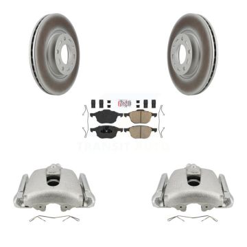 Front Disc Brake Caliper Coated Rotors And Ceramic Pads Kit For Mazda 3 5 Sport KCG-100129N
