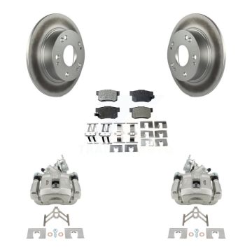 Rear Disc Brake Caliper Coated Rotors And Ceramic Pads Kit For Honda Accord Acura TSX KCG-100129T