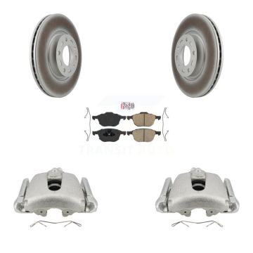 Front Disc Brake Caliper Coated Rotors And Ceramic Pads Kit For Mazda 3 5 Sport KCG-100130N