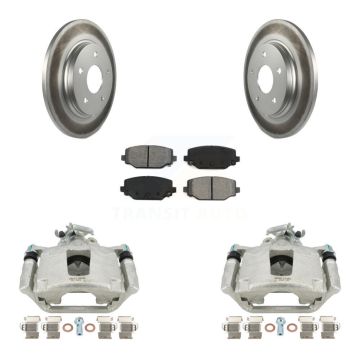 Rear Disc Brake Caliper Coated Rotors And Semi-Metallic Pads Kit For Dodge Grand Caravan KCG-100130S