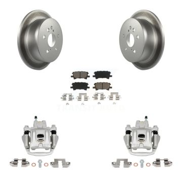 Rear Disc Brake Caliper Coated Rotors And Ceramic Pads Kit For Toyota Highlander KCG-100131C