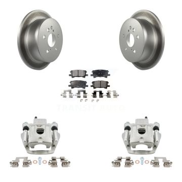 Rear Brake Caliper Coat Rotors Semi-Metallic Pad Kit For Lexus RX350 RX330 Toyota RX400h KCG-100131P