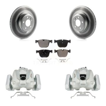 Rear Brake Caliper Coat Rotor & Ceramic Pad Kit For BMW 750i xDrive 750Li 550i GT Alpina KCG-100131T