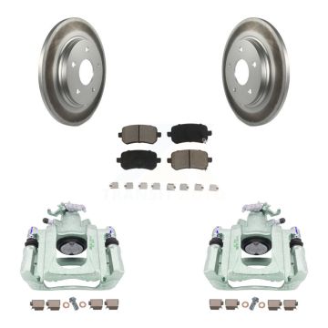 Rear Brake Caliper Coat Rotors & Ceramic Pad Kit For Dodge Grand Caravan Chrysler Town KCG-100133C