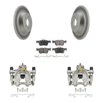 Rear Brake Caliper Coat Rotor Ceramic Pad Kit For Ford Escape Fusion Lincoln MKC MKX MKZ KCG-100134T