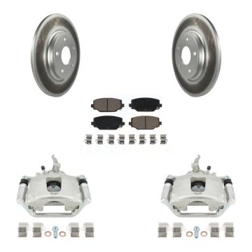 Rear Disc Brake Caliper Coated Rotors And Ceramic Pads Kit For 2014-2020 Dodge Journey KCG-100135C