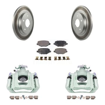 Rear Disc Brake Caliper Coated Rotors And Semi-Metallic Pads Kit For Ram C/V KCG-100135P