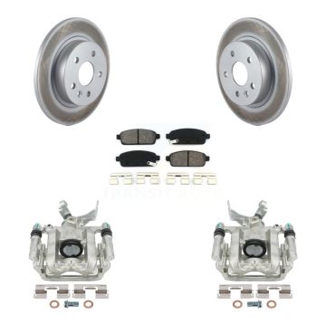 Rear Disc Brake Caliper Coat Rotor Semi-Metallic Pad Kit For Chevrolet Trax Buick Encore KCG-100139S