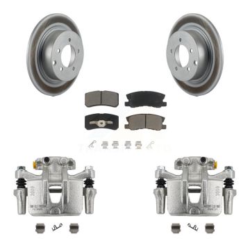 Rear Disc Brake Caliper Coated Rotors And Ceramic Pads Kit For Mitsubishi Outlander KCG-100140C