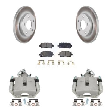 Rear Brake Caliper Coat Rotors Ceramic Pad Kit For Buick Chevrolet Impala LaCrosse Grand KCG-100142T