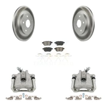 Rear Disc Brake Caliper Coated Rotors And Semi-Metallic Pads Kit For Toyota Matrix KCG-100144S