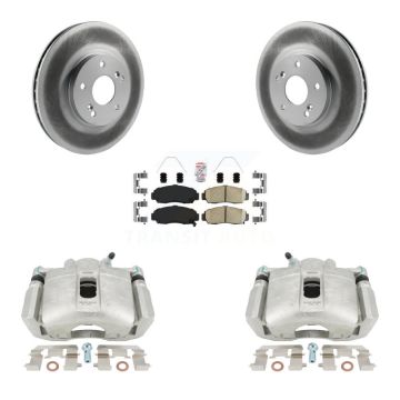 Front Disc Brake Caliper Coat Rotor And Ceramic Pad Kit For Honda Accord Acura TSX TL CL KCG-100145N