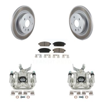 Rear Disc Brake Caliper Coat Rotor Ceramic Pad Kit For Chevrolet Trax Buick Encore Sonic KCG-100146C