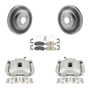 Front Disc Brake Caliper Coat Rotor And Ceramic Pad Kit For Honda Accord Acura TSX TL CL KCG-100146N