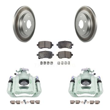 Rear Brake Caliper Coat Rotors & Ceramic Pad Kit For Dodge Grand Caravan Chrysler Town KCG-100146T