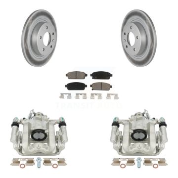 Rear Brake Caliper Coat Rotors Ceramic Pad Kit For Chevrolet Cruze Orlando Volt Cadillac KCG-100147C