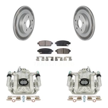 Rear Brake Caliper Coat Rotor Semi-Metallic Pad Kit For Chevrolet Cruze Orlando Volt ELR KCG-100147P
