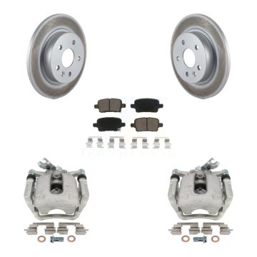 Rear Disc Brake Caliper Coated Rotors And Ceramic Pads Kit For Chevrolet Cruze KCG-100148C