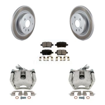 Rear Disc Brake Caliper Coated Rotors And Semi-Metallic Pads Kit For Chevrolet Cruze KCG-100148P