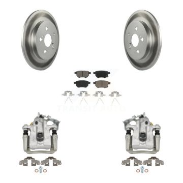 Rear Disc Brake Caliper Coated Rotors And Ceramic Pads Kit For Toyota Prius Plug-In KCG-100150C