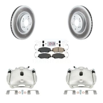 Front Disc Brake Caliper Coated Rotors And Ceramic Pads Kit For Honda Civic Acura ILX KCG-100150N