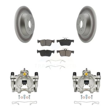 Rear Brake Caliper Coat Rotor Ceramic Pad Kit For Ford Escape Fusion Lincoln MKC MKX MKZ KCG-100152C