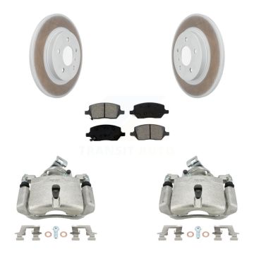 Rear Brake Caliper Coat Rotors Semi-Metallic Pad Kit For Pontiac Montana Chevrolet Buick KCG-100152S