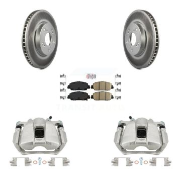 Front Disc Brake Caliper Coated Rotors And Ceramic Pads Kit For Honda Accord KCG-100153N