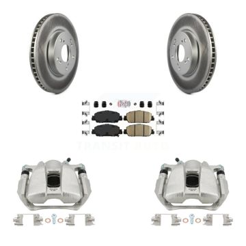 Front Disc Brake Caliper Coated Rotors And Ceramic Pads Kit For Honda Accord KCG-100154N