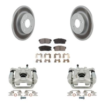 Rear Disc Brake Caliper Coat Rotor And Ceramic Pad Kit For 2003 Nissan Maxima From 01 03 KCG-100154T