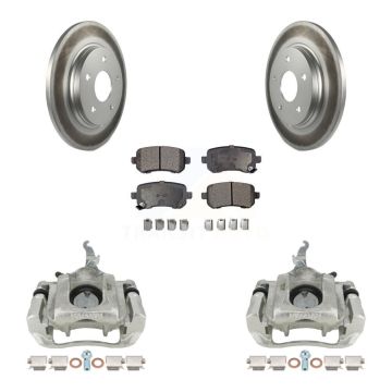 Rear Disc Brake Caliper Coated Rotors And Ceramic Pads Kit For 2009-2011 Dodge Journey KCG-100155T