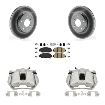 Front Disc Brake Caliper Coated Rotors And Ceramic Pads Kit For Honda HR-V Accord KCG-100156N