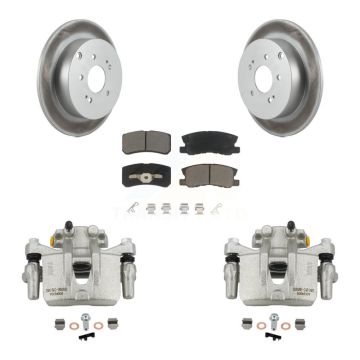 Rear Disc Brake Caliper Coated Rotors And Ceramic Pads Kit For Mitsubishi Endeavor KCG-100158C